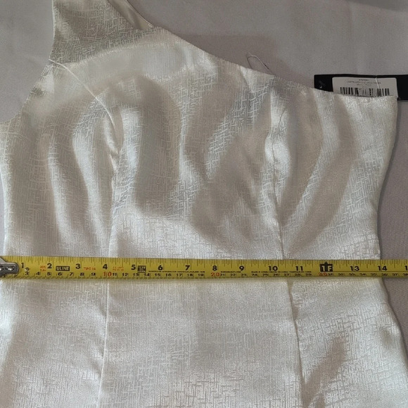 Lulu's Elegant One-Shoulder White Dress - Picture 9 of 10